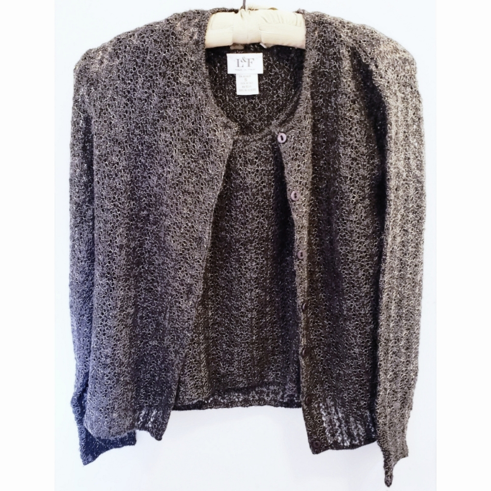 L&F Italy mohair blend sweater set, small